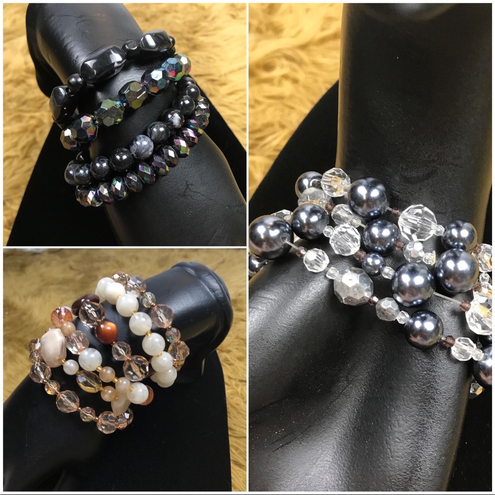 14 Stretch bead brackets